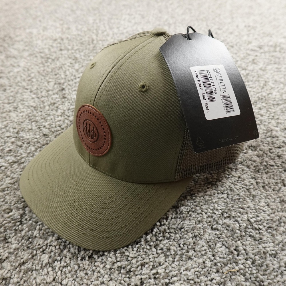 NEW Beretta Hat Cap Mens Green One Size‎ Adjustable Snap Back Trucker Hunting